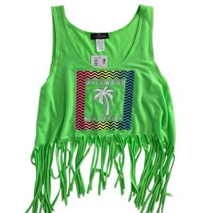 Dead Stock 90s Y2K Fringe Crop Boardwalk Tee Tank